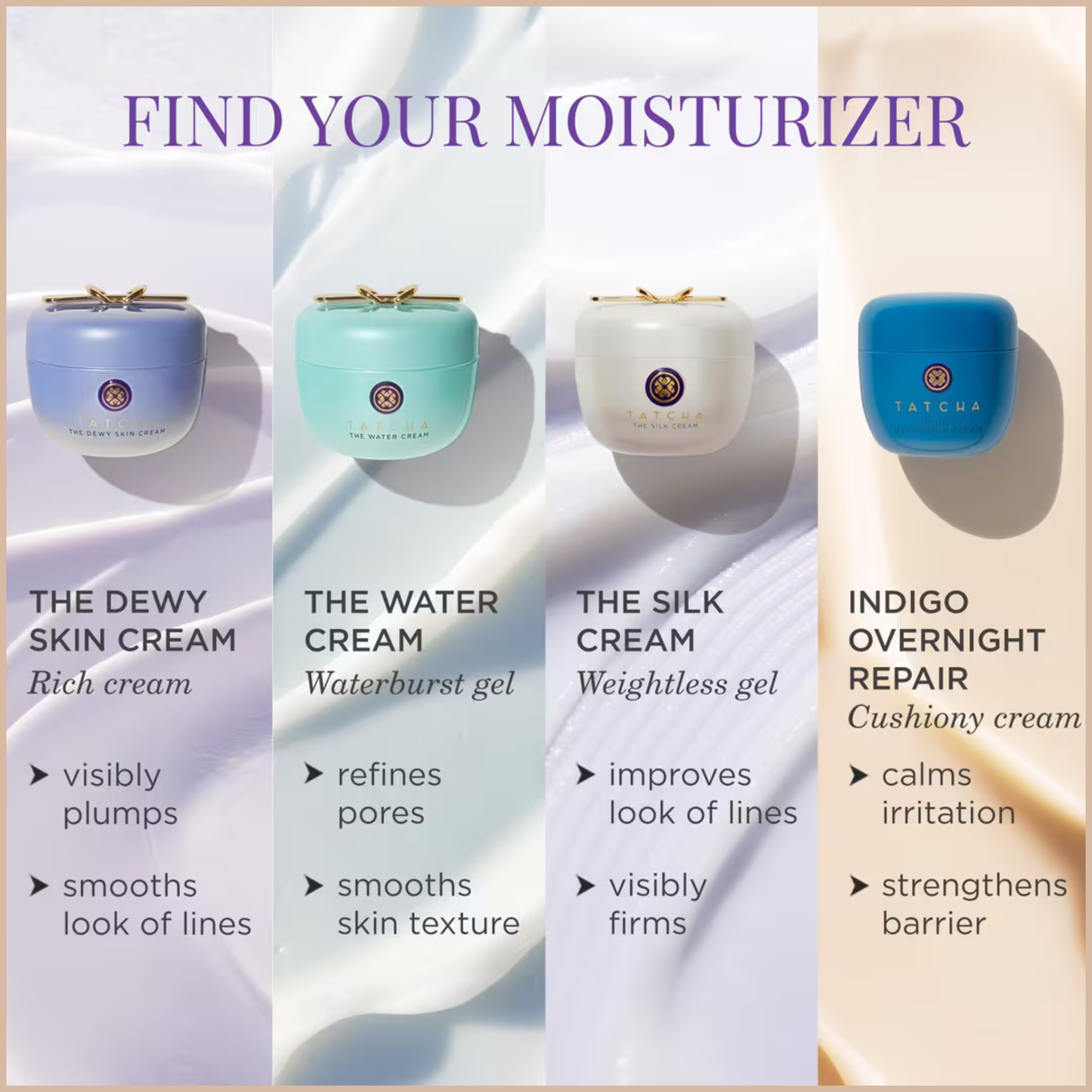 Tatcha The Dewy Skin Cream Line-Plumping Moisturizer