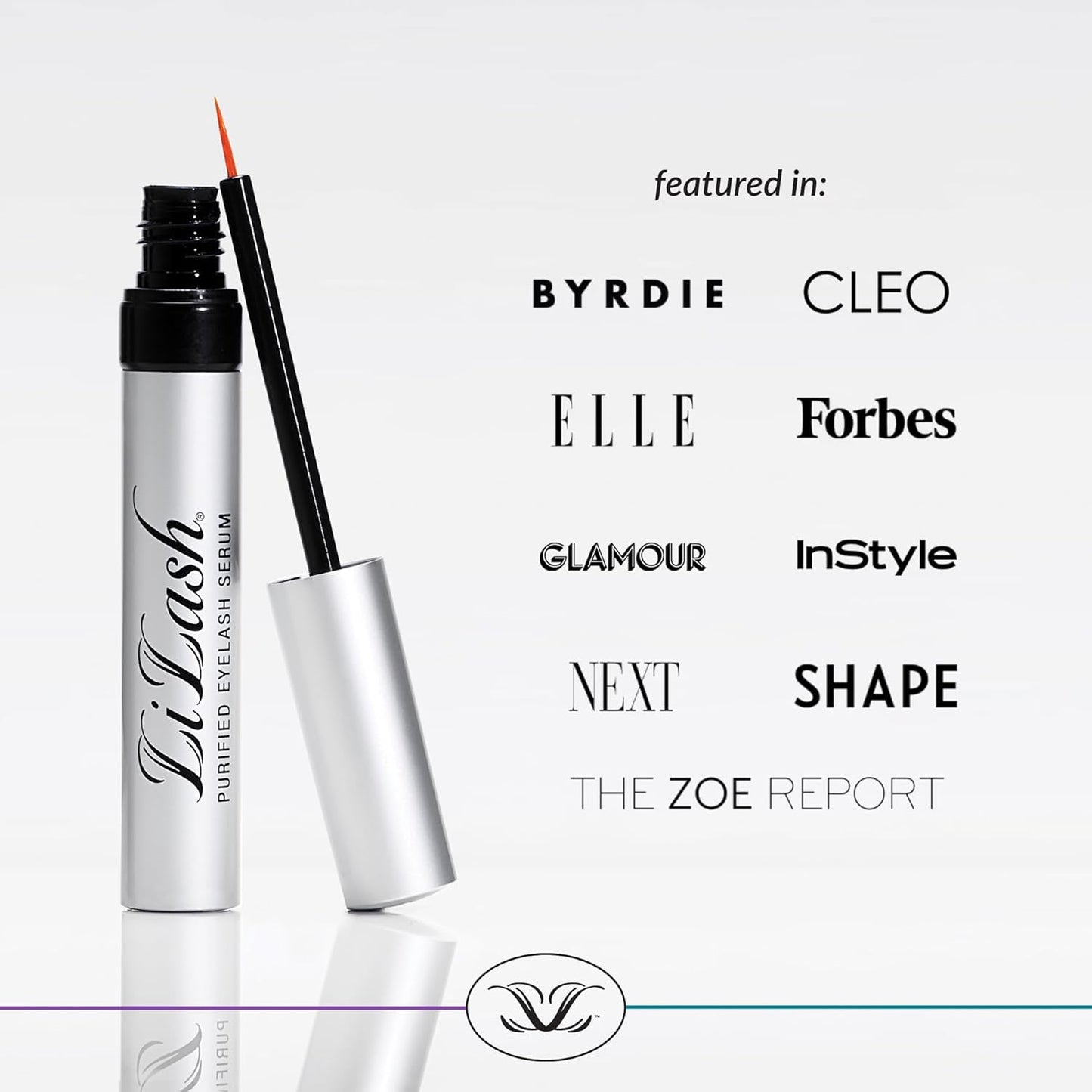 LiLash Purified Eyelash Serum – Vegan Lash Enhancer for Longer, Fuller & Thicker-Looking Lashes – 2ml / 90-Day Supply