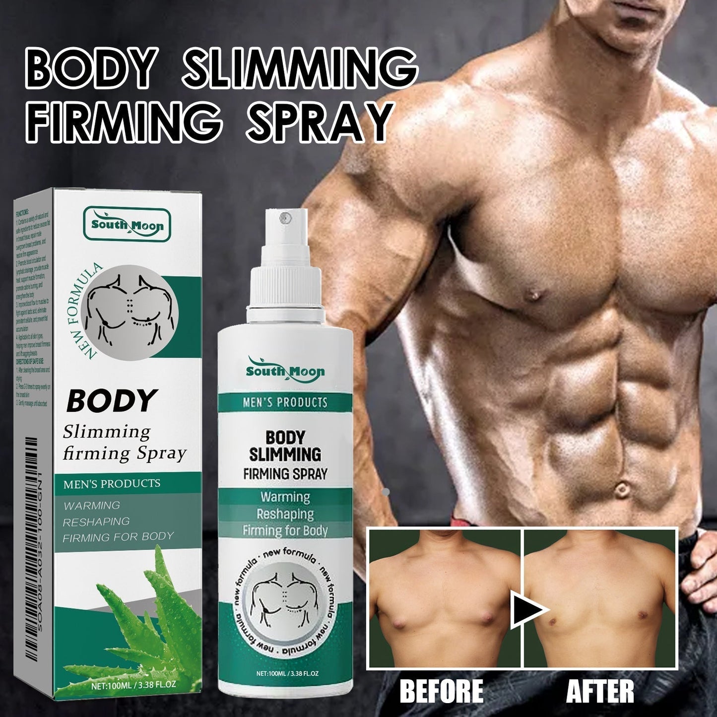 Men’s Firming Body Massage Spray, 100ml