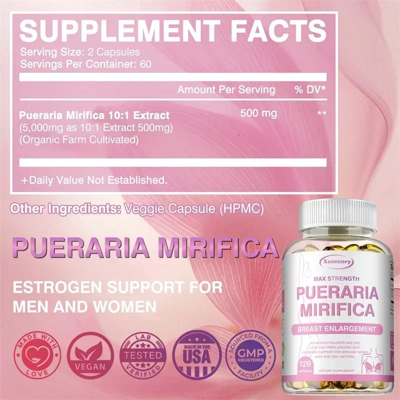Pueraria Mirifica Women’s Herbal Support Capsules, 30 Count