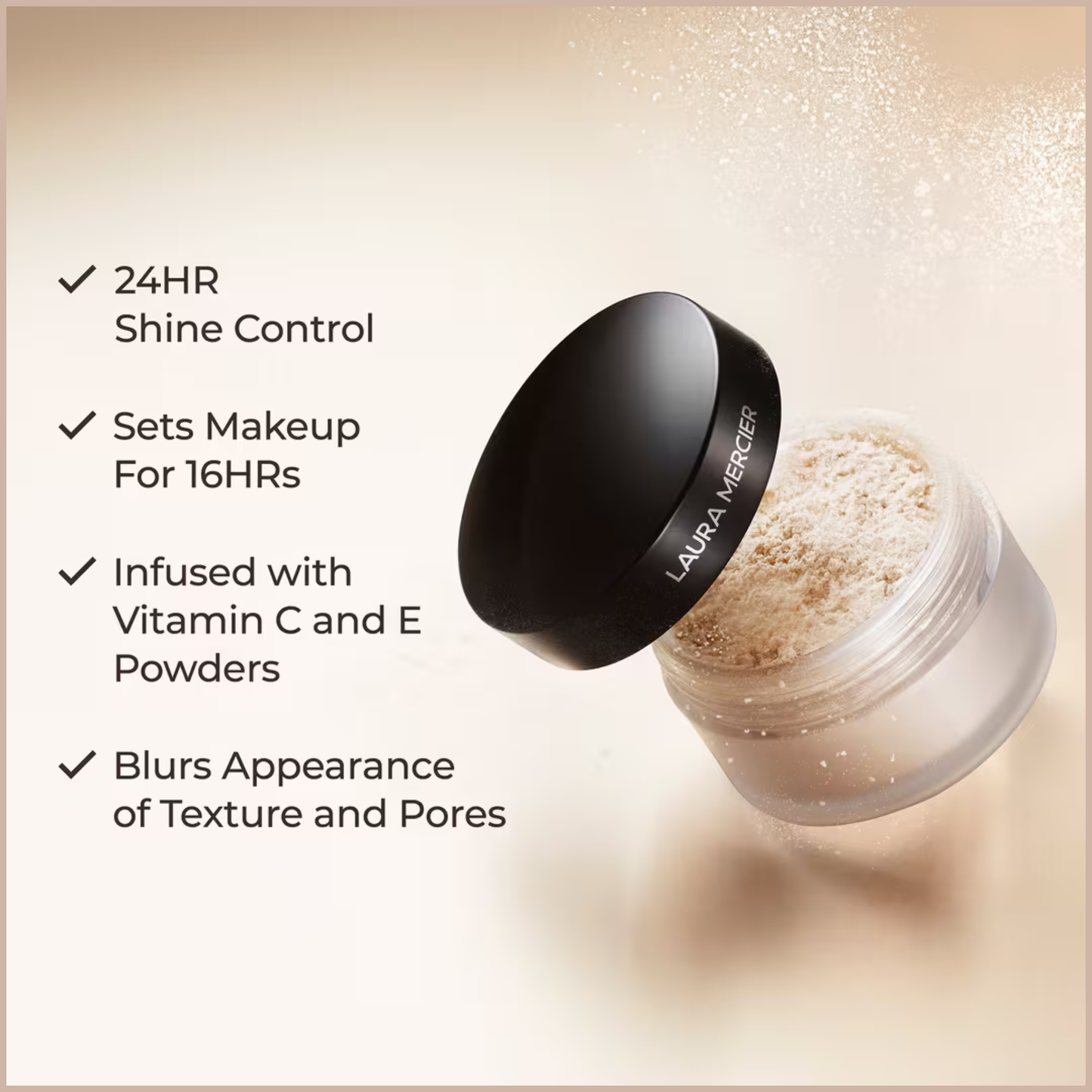 Translucent Loose Setting Powder – 24HR Shine Control, Soft Matte Finish & No Flashback - Translucent Medium Deep