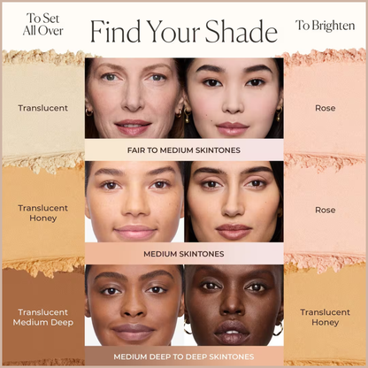 Translucent Loose Setting Powder – 24HR Shine Control, Soft Matte Finish & No Flashback - Translucent Honey