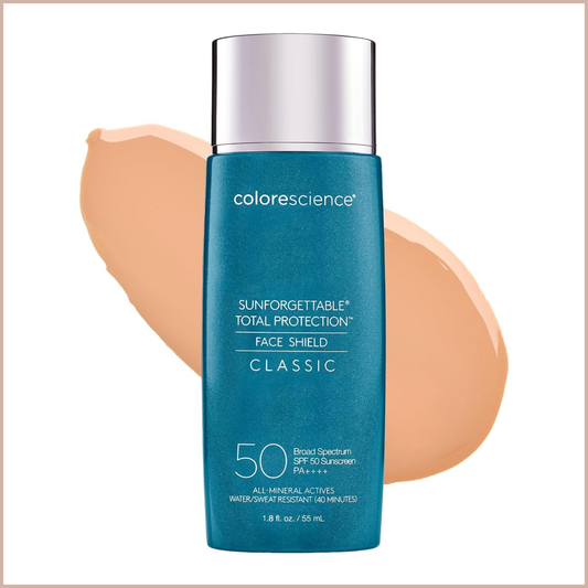 Total Protection Face Shield SPF 50 – 100% Mineral Zinc Oxide Sunscreen with Environmental Defense – 1.8 fl oz