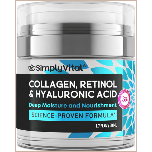 Anti-Aging Face Moisturizer with Retinol, Collagen & Hyaluronic Acid – Firming Hydrating Face & Neck Cream – 1.7 fl oz