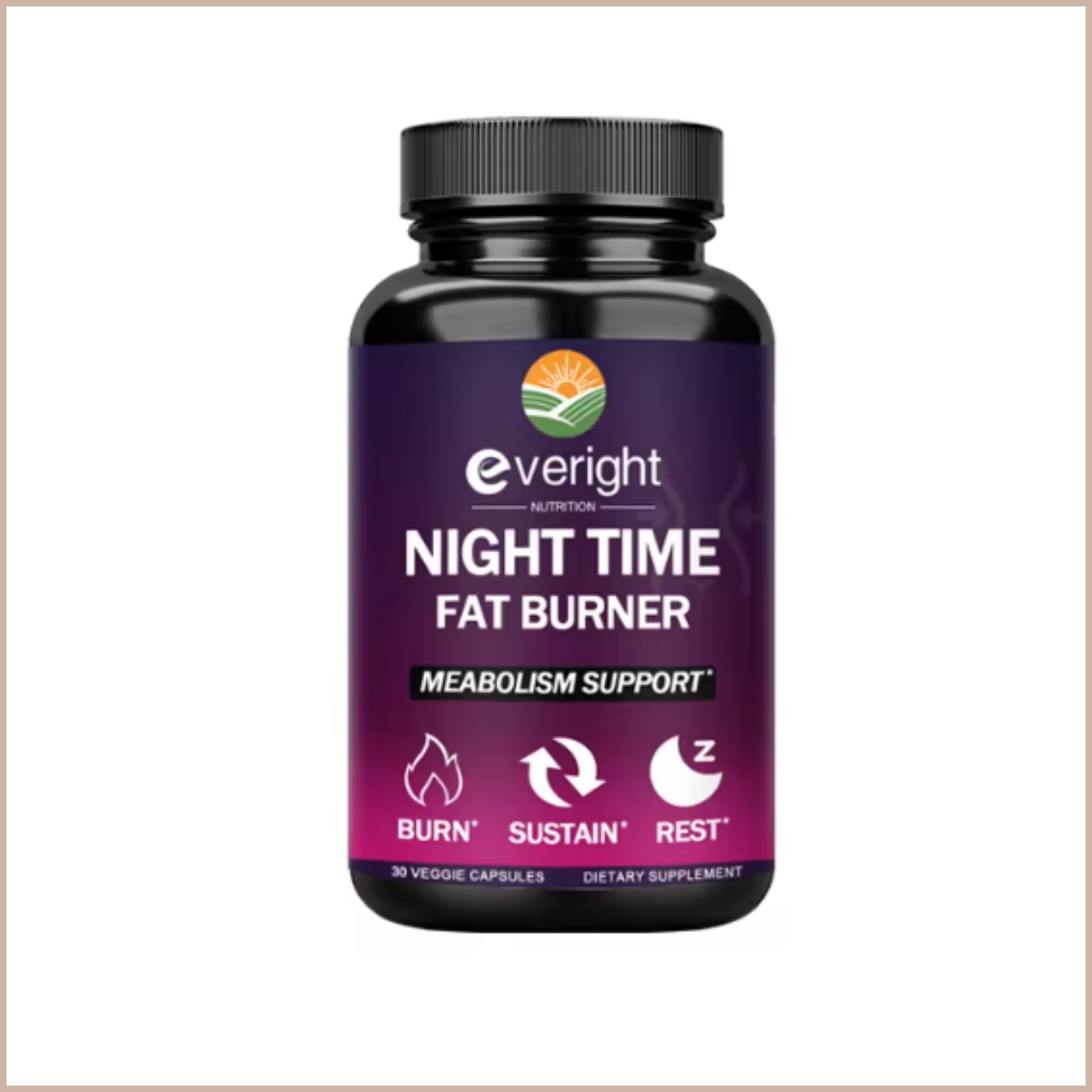 Nighttime Wellness Capsules with Green Coffee Bean Extract, Adult Dietary Supplement 60 Count