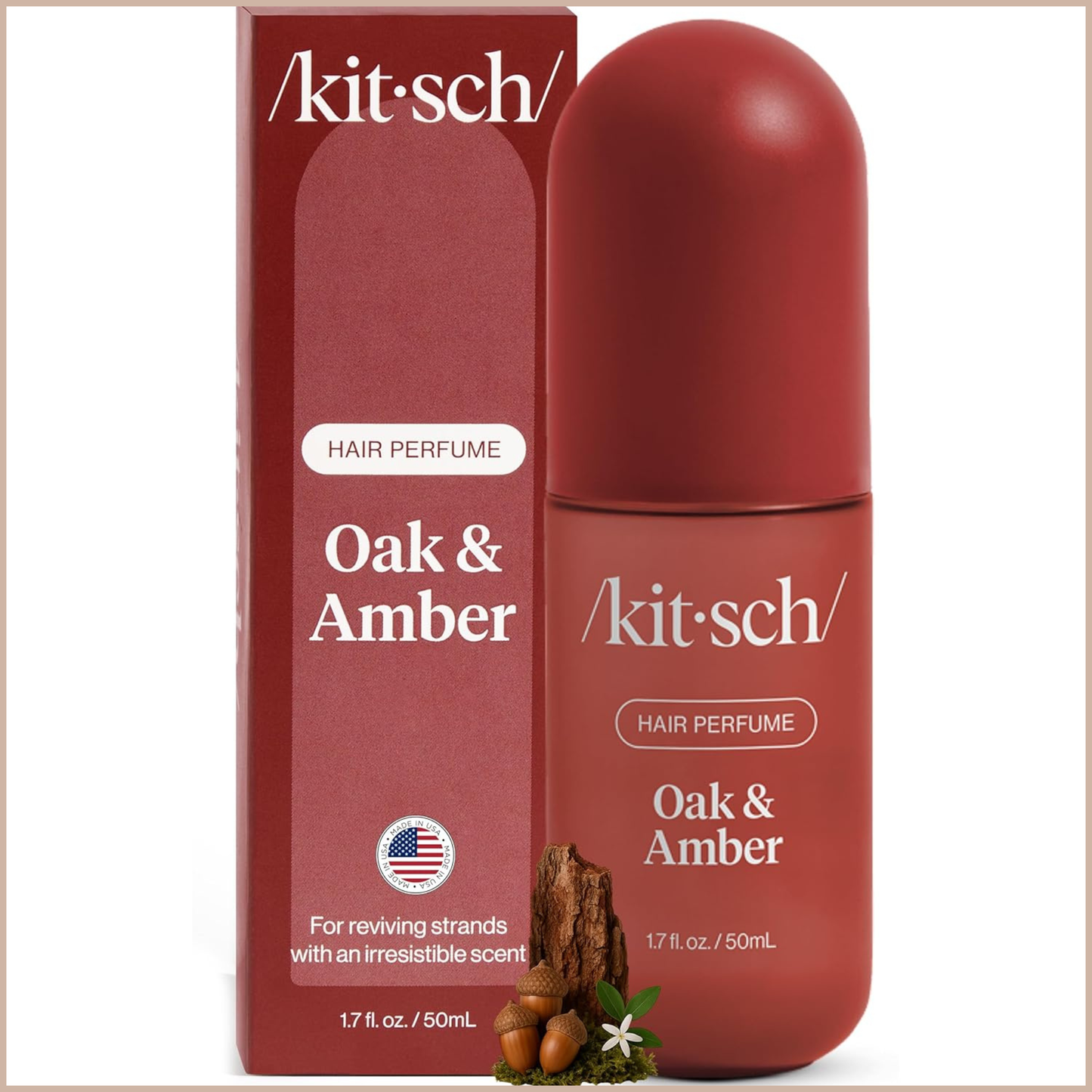 Hair Perfume for Women – Oak & Amber Hair & Body Mist with Patented Odor-Eliminating Technology – Berries, Jasmine, Oak & Amber – 50ml