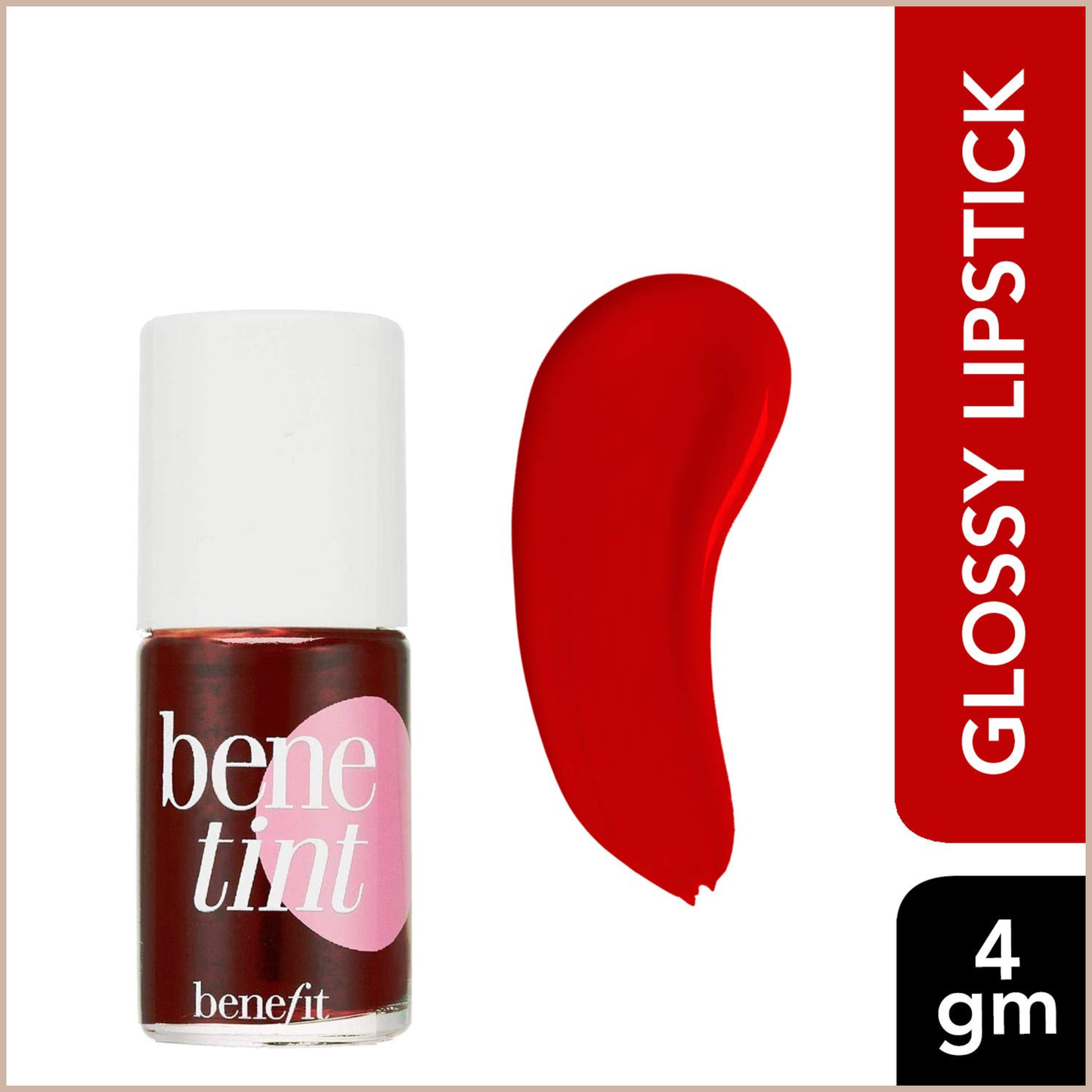 Benetint Liquid Lip & Cheek Stain – Longwearing Sheer Tint for Natural Color - Red - Benetint