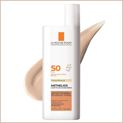 Anthelios Ultra-Light Mineral Sunscreen SPF 40 – Tinted Broad Spectrum Face Sunscreen with Titanium Dioxide, Oil-Free Matte Finish - Tinted