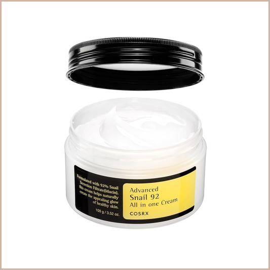 Advanced Snail 92 All In One Cream – 92% Snail Mucin Hydrating & Repairing Moisturizer