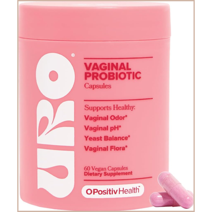 URO Vaginal Probiotics for Women – pH Balance, Healthy Odor & Flora Support with Prebiotics & Lactobacillus – 60 Capsules