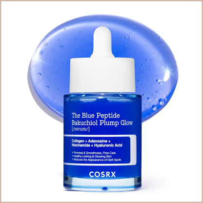The Blue Copper Peptide Bakuchiol Serum – Korean Peptide Plumping Face Serum with GHK-Cu Copper Peptides & Bakuchiol – 1.69 fl oz
