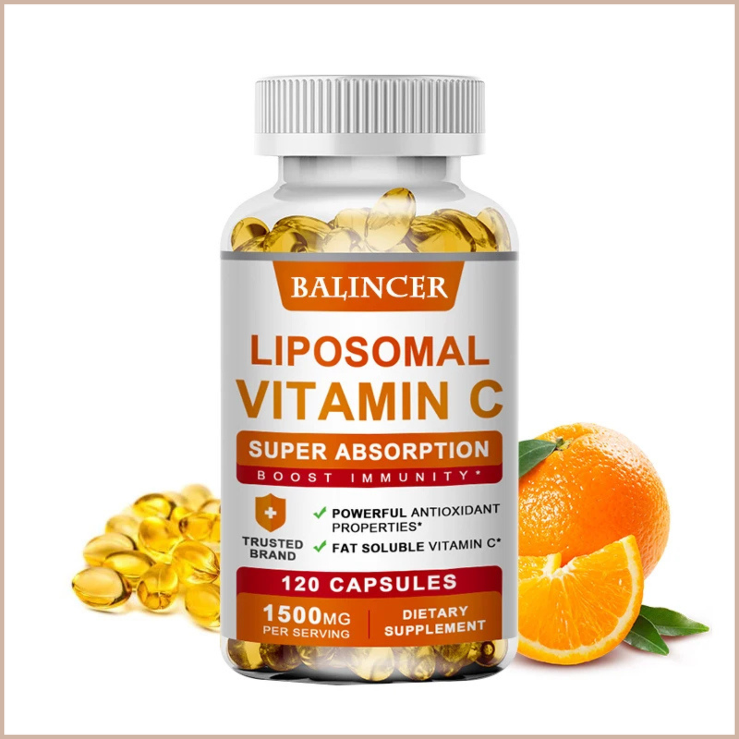 Liposomal Vitamin C with Zinc Capsules, 120 Count