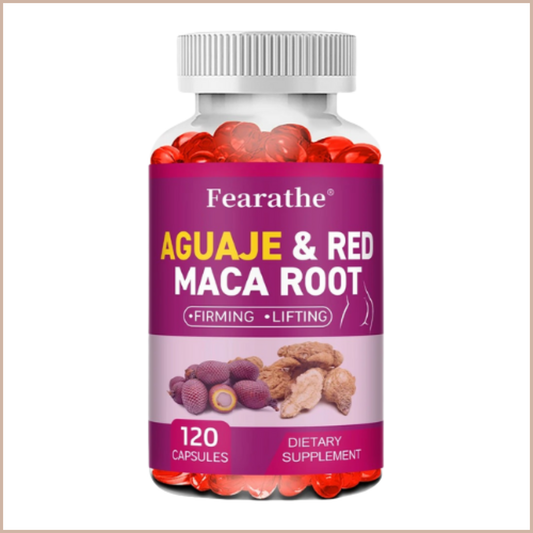 Organic Aguaje & Red Maca Root Capsules – Women’s Wellness, Body Balance, Energy & Immune Support – 120 Count