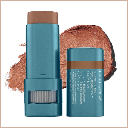 Sunforgettable Total Protection Color Balm SPF 50 – Mineral Broad Spectrum Lip & Cheek Balm with Buildable Color – Bronze