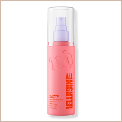 All Nighter Waterproof Matte Setting Spray – 24HR Makeup Hold, Oil Control & Matte Finish