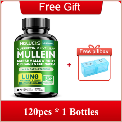 Mullein Leaf Respiratory Support Capsules with Vitamin C, 120 Count