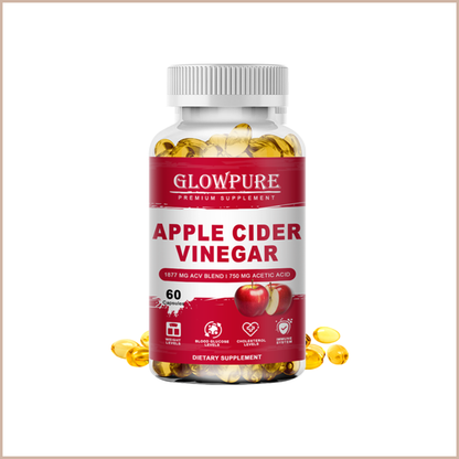 Apple Cider Vinegar Capsules, Adult Daily Wellness Supplement, 60 Count