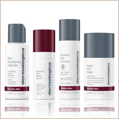 Skin Aging Solutions Kit – Anti-Aging Travel Skincare Set with Cleanser, Retinol Serum, SPF 50 Moisturizer & Repair Cream