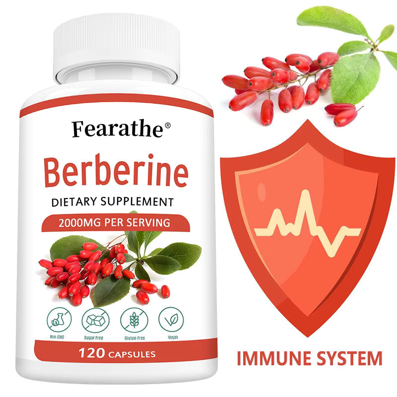 Berberine 2000mg Capsules for Metabolic & Digestive Support, 30 Count