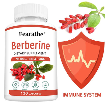 Berberine 2000mg Capsules for Metabolic & Digestive Support, 30 Count