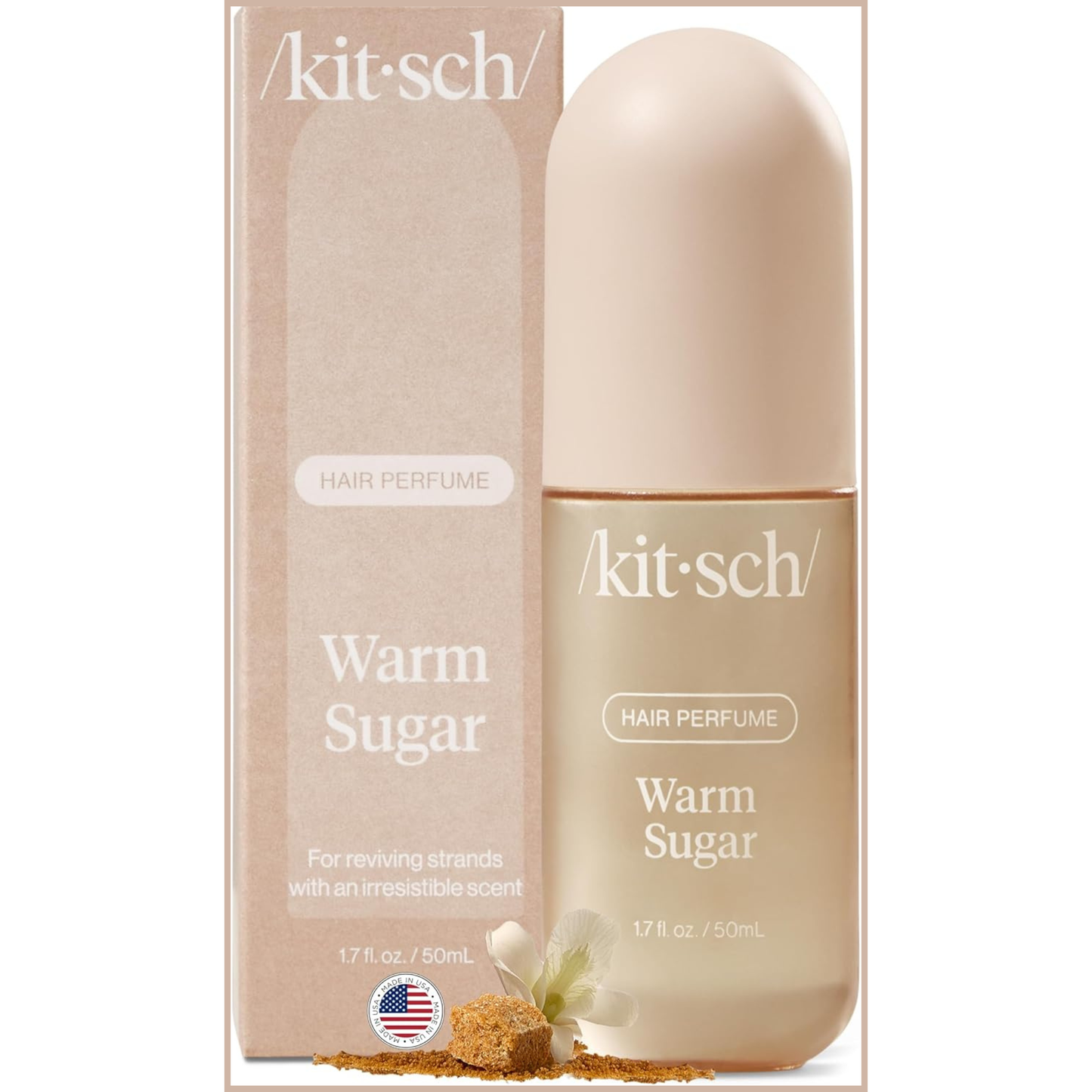 Hair Perfume for Women – Warm Sugar Hair & Body Mist with Patented Odor-Eliminating Technology – Pink Grapefruit, Spun Sugar & Vanilla Scent – 50ml