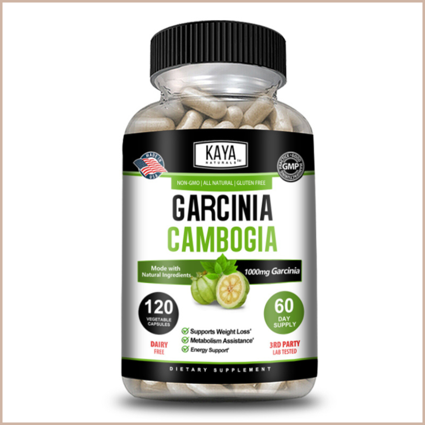 Garcinia Cambogia Extract Capsules, Herbal Dietary Supplement