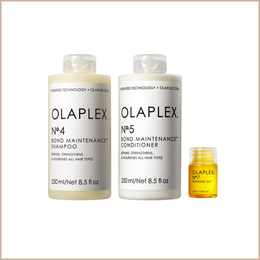 Wash and Shine Hair Kit – No.4, No.5 & No.7 Shampoo, Conditioner and Bonding Oil Set for Shine, Hydration & Frizz Control