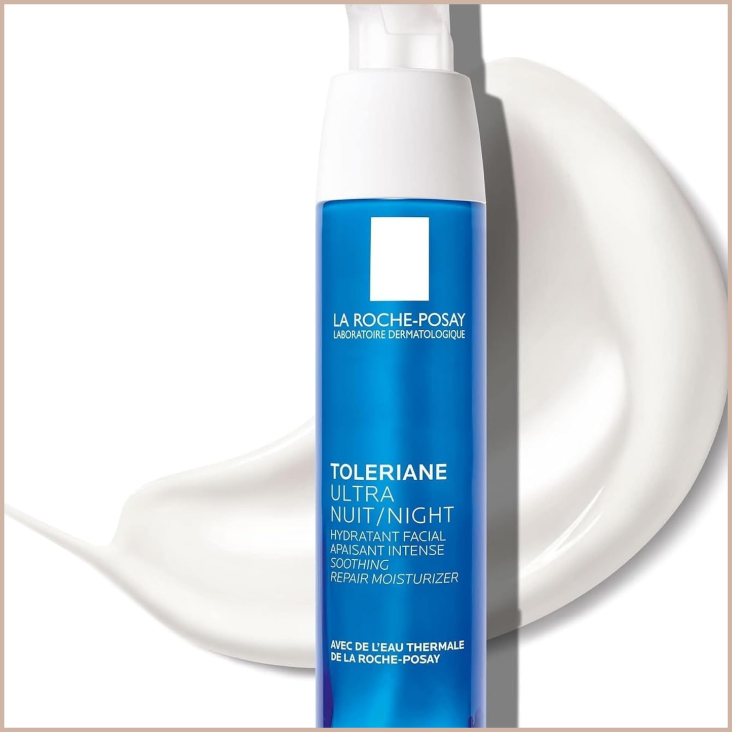 Toleriane Dermallergo Night Cream – Intense Soothing Night Moisturizer with Neurosensine, Vitamin E & Niacinamide for Sensitive Skin