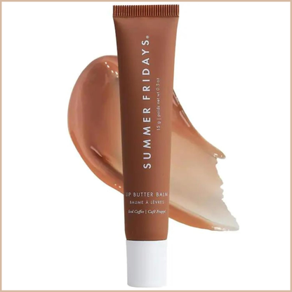 Tinted Lip Butter Balm – Vegan Conditioning Lip Balm for Instant Moisture, Shine & Hydration – Sheer Tint & Soothing Care – Iced Coffee