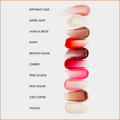 Tinted Lip Butter Balm – Hydrating Vegan Lip Balm for Instant Moisture & Shine – Poppy