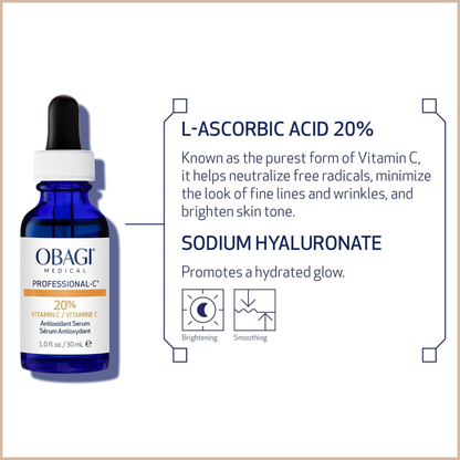 Professional-C 20% Vitamin C Serum – Brightening & Anti-Aging for Fine Lines and Uneven Tone