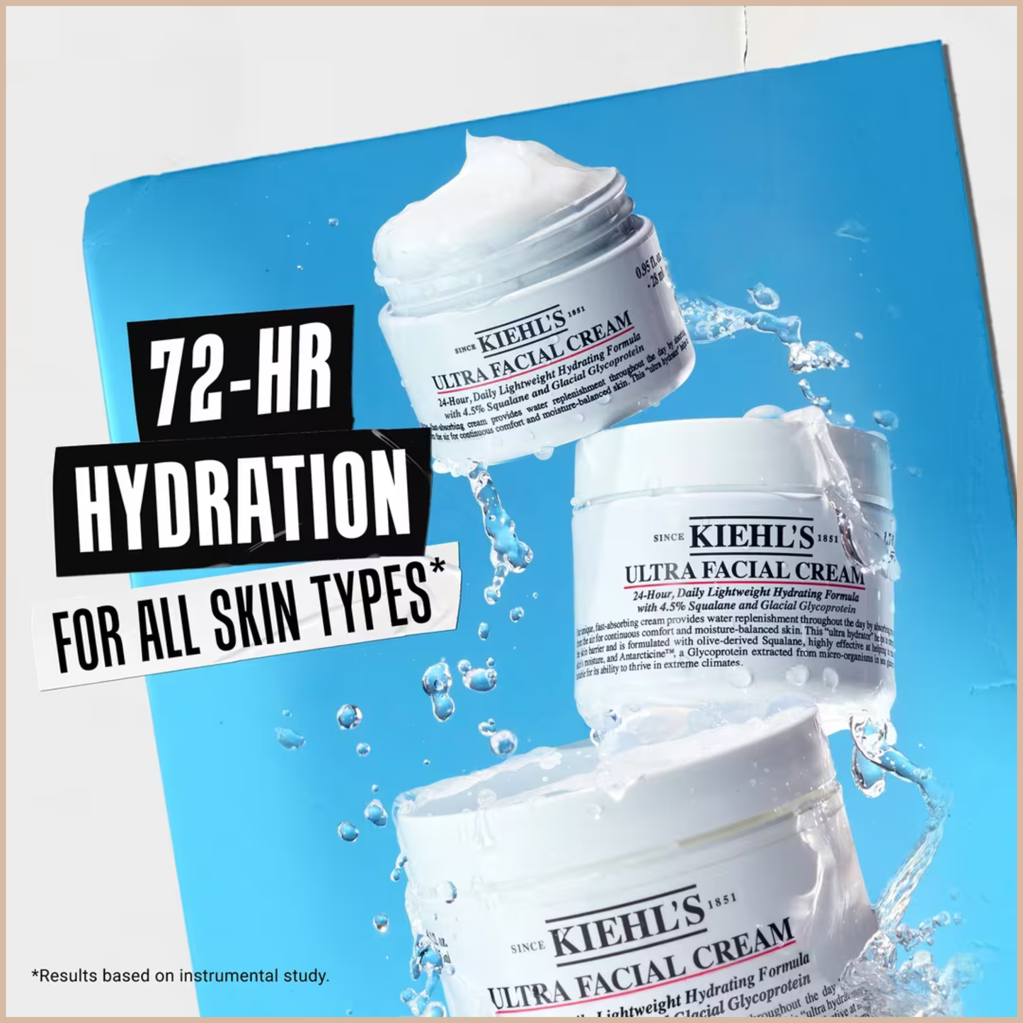 Ultra Facial Cream with Squalane – Lightweight 72-Hour Hydrating Moisturizer for All Skin Types