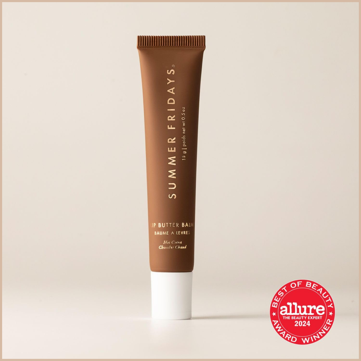 Tinted Lip Butter Balm – Hydrating Vegan Lip Balm for Moisture & Shine – Hot Cocoa