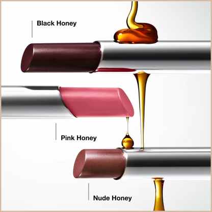 Clinique Almost Lipstick – Sheer, Buildable Tinted Lip Balm (Black Honey, Pink Honey, Nude Honey)