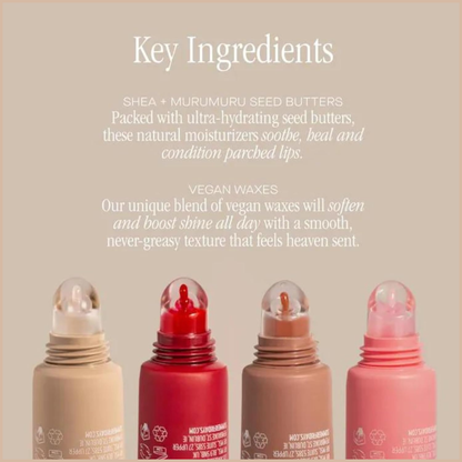 Tinted Lip Butter Balm – Hydrating Vegan Lip Balm for Moisture & Shine – Brown Sugar