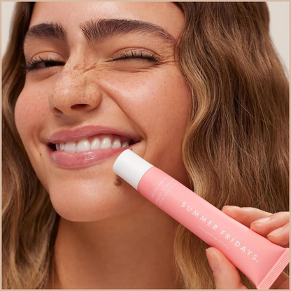 Tinted Lip Butter Balm – Hydrating Vegan Lip Balm for Moisture & Shine – Pink Sugar