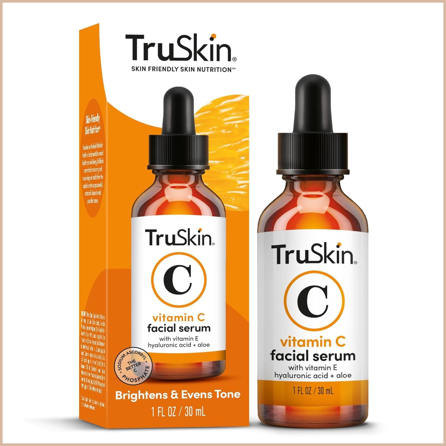 TruSkin Vitamin C Face Serum with Hyaluronic Acid & Vitamin E – Brightening & Anti-Aging