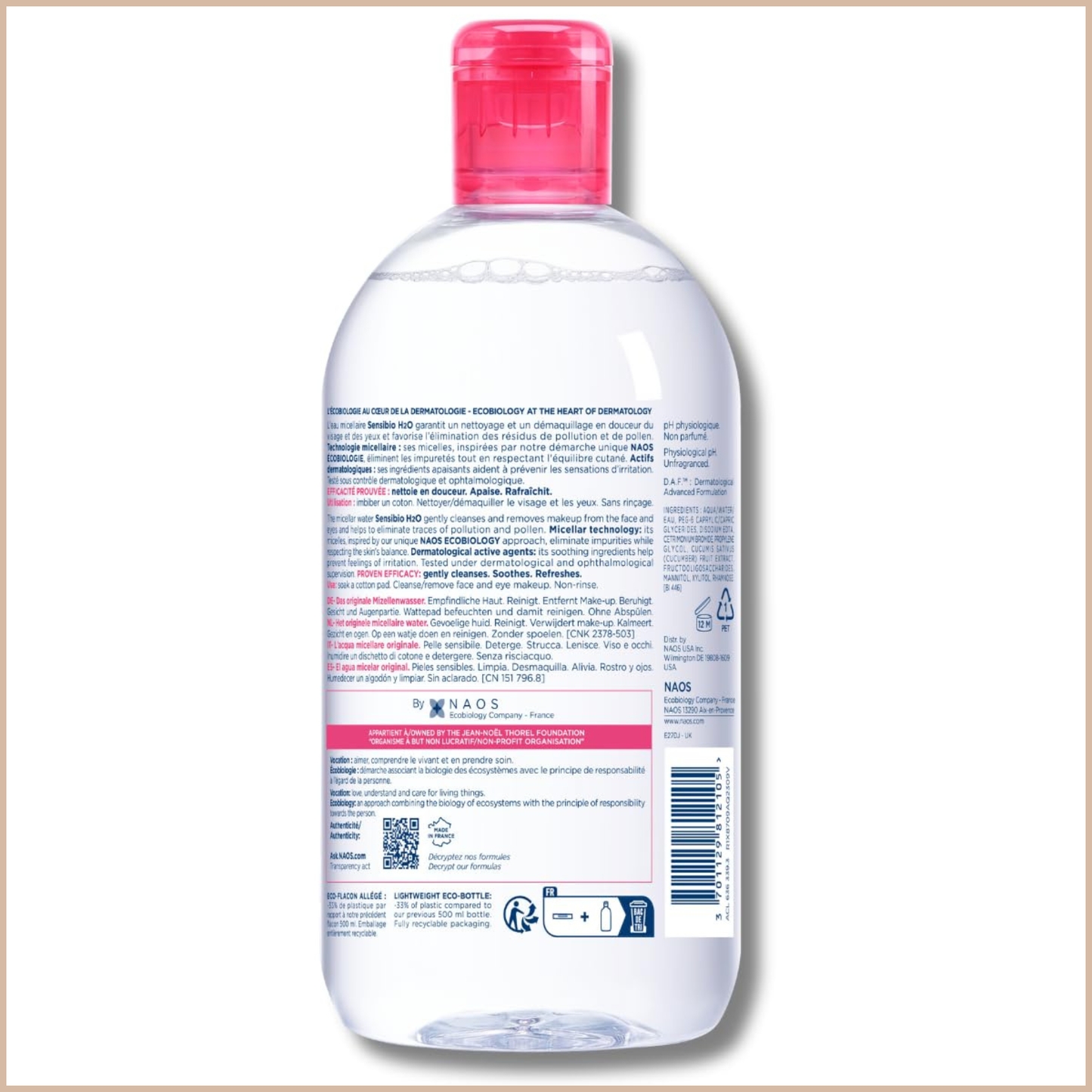 Bioderma Sensibio H2O – Micellar Water Cleanser for Sensitive Skin