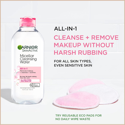 Garnier SkinActive – Micellar Cleansing Water All-in-1 Cleanser & Makeup Remover