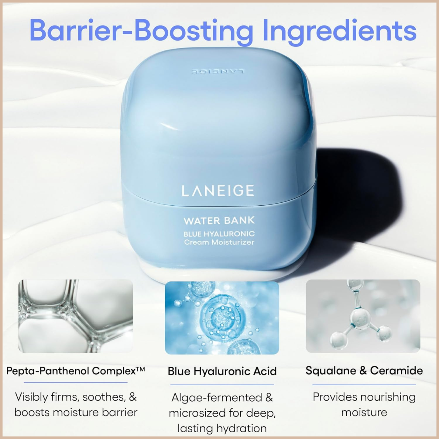 Laneige Water Bank Blue Hyaluronic Cream – Moisture Barrier Repair