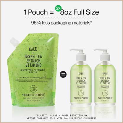 Superfood Antioxidant Gel Cleanser – Refillable, Gentle & Pore‑Purifying