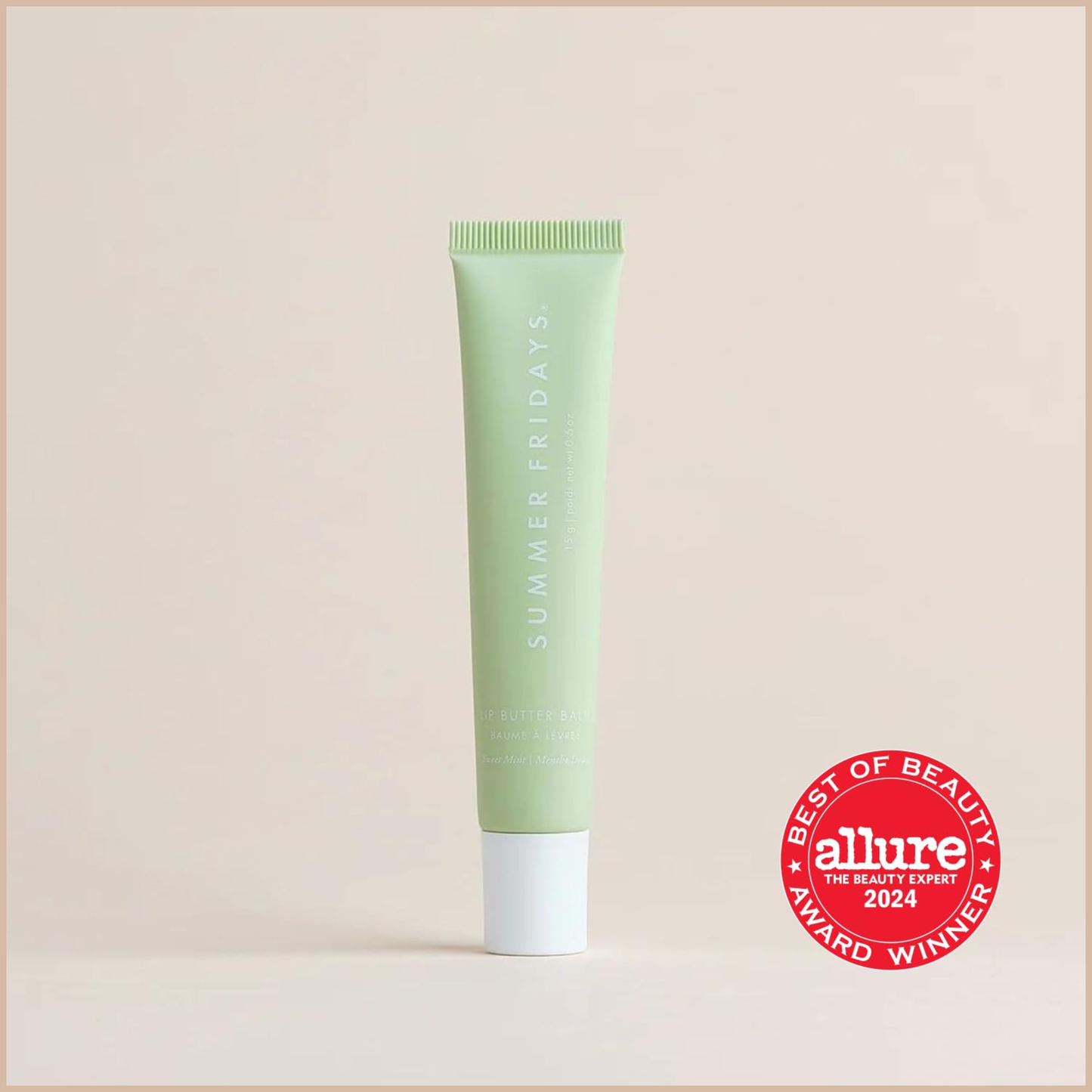 Tinted Lip Butter Balm – Hydrating Vegan Lip Balm for Instant Moisture & Shine – Poppy