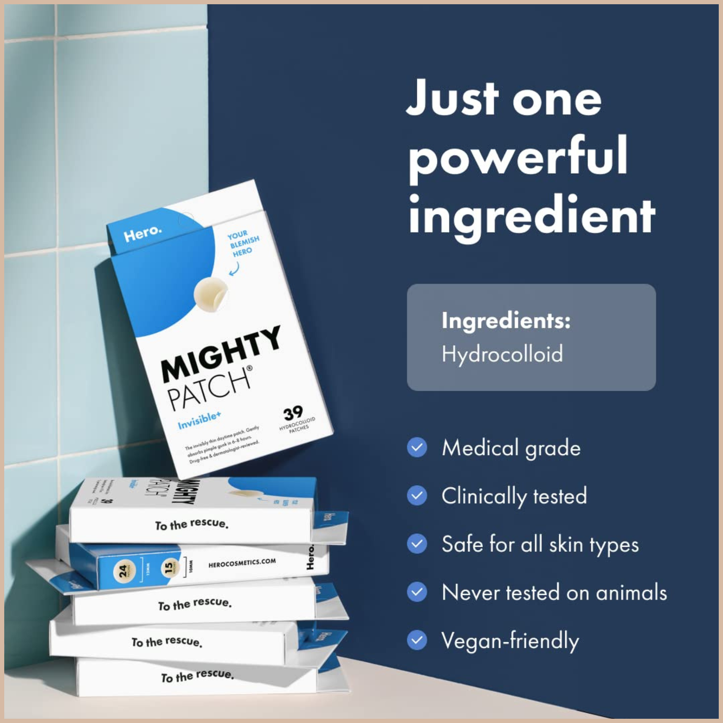 Hero Cosmetics Mighty Patch Invisible+ Daytime Hydrocolloid Acne Pimple Patches