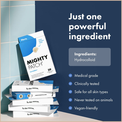 Hero Cosmetics Mighty Patch Invisible+ Daytime Hydrocolloid Acne Pimple Patches