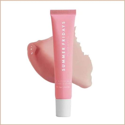 Tinted Lip Butter Balm – Hydrating Vegan Lip Balm for Moisture & Shine – Pink Sugar