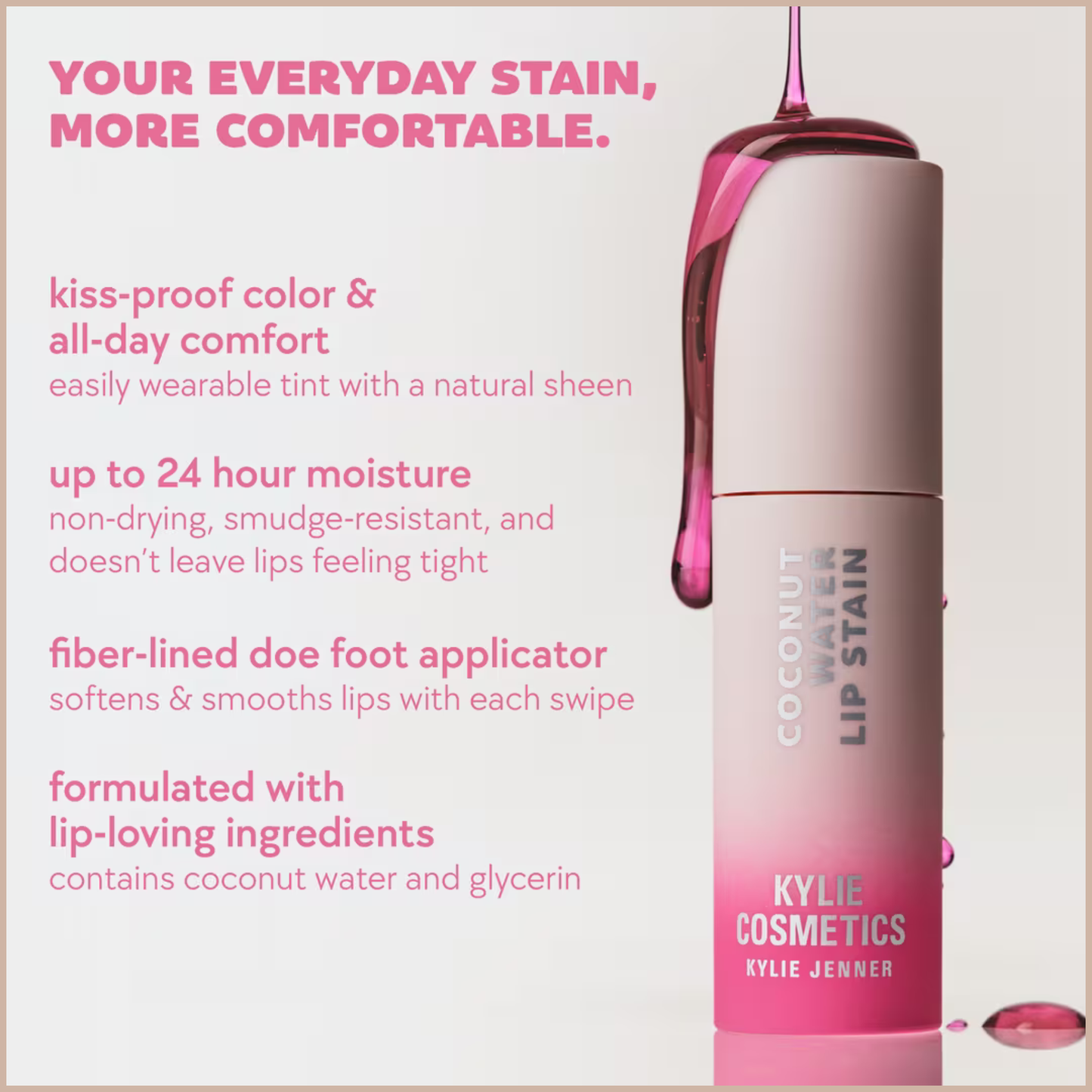 Coconut Water Lip Stain – Hydrating Kiss-Proof Lip Tint with Buildable Color