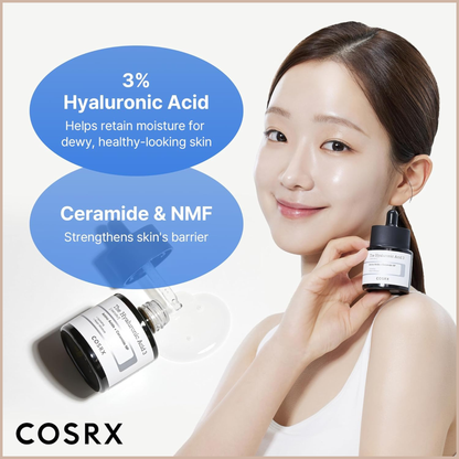 Pure Sodium Hyaluronic Acid 3% Serum – Hydrating Korean Face Serum with Ceramides & Natural Moisturizing Factors – 0.67 fl oz / 20ml