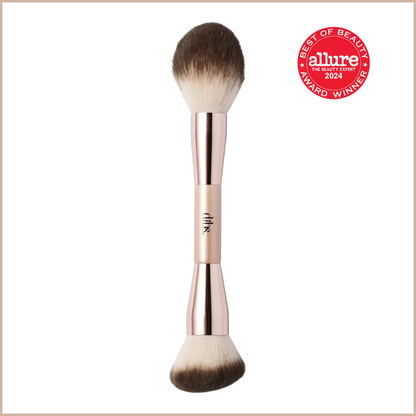 Duo Brush Face for Cream + Powder – Dual-Ended Complexion Brush for Blending, Building & Setting