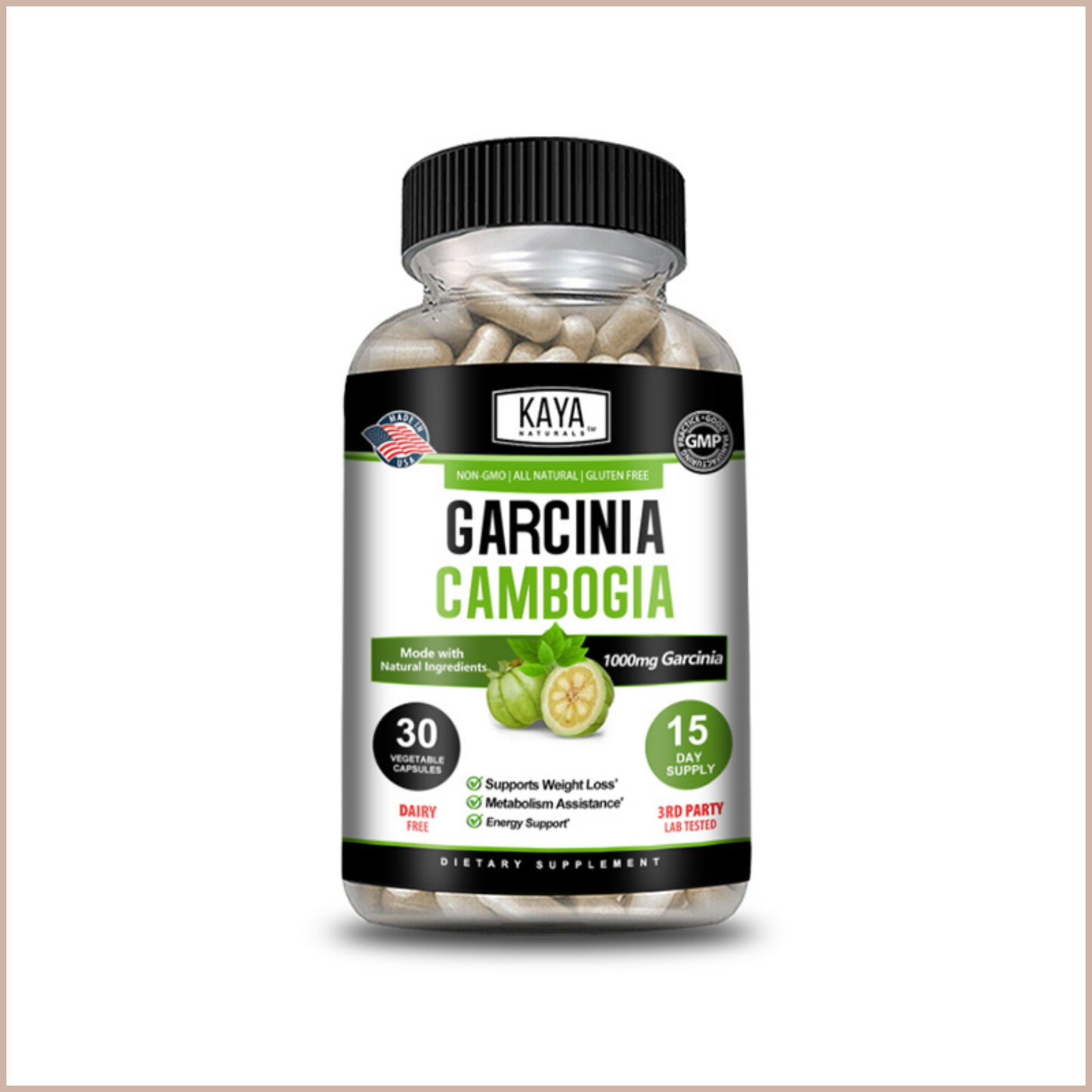Garcinia Cambogia Extract Capsules, Herbal Dietary Supplement