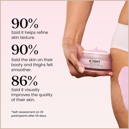 B-TIGHT Lift & Firm Booty Mask – Skin Tightening & Firming Cream for Booty & Thighs with Caffeine & Brazilian Peppertree – 3.4 fl oz